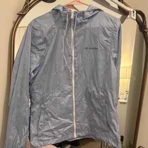 Columbia Light Blue Windbreaker Jacket